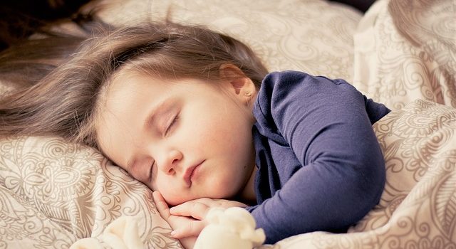 Girl comfortably sleeping